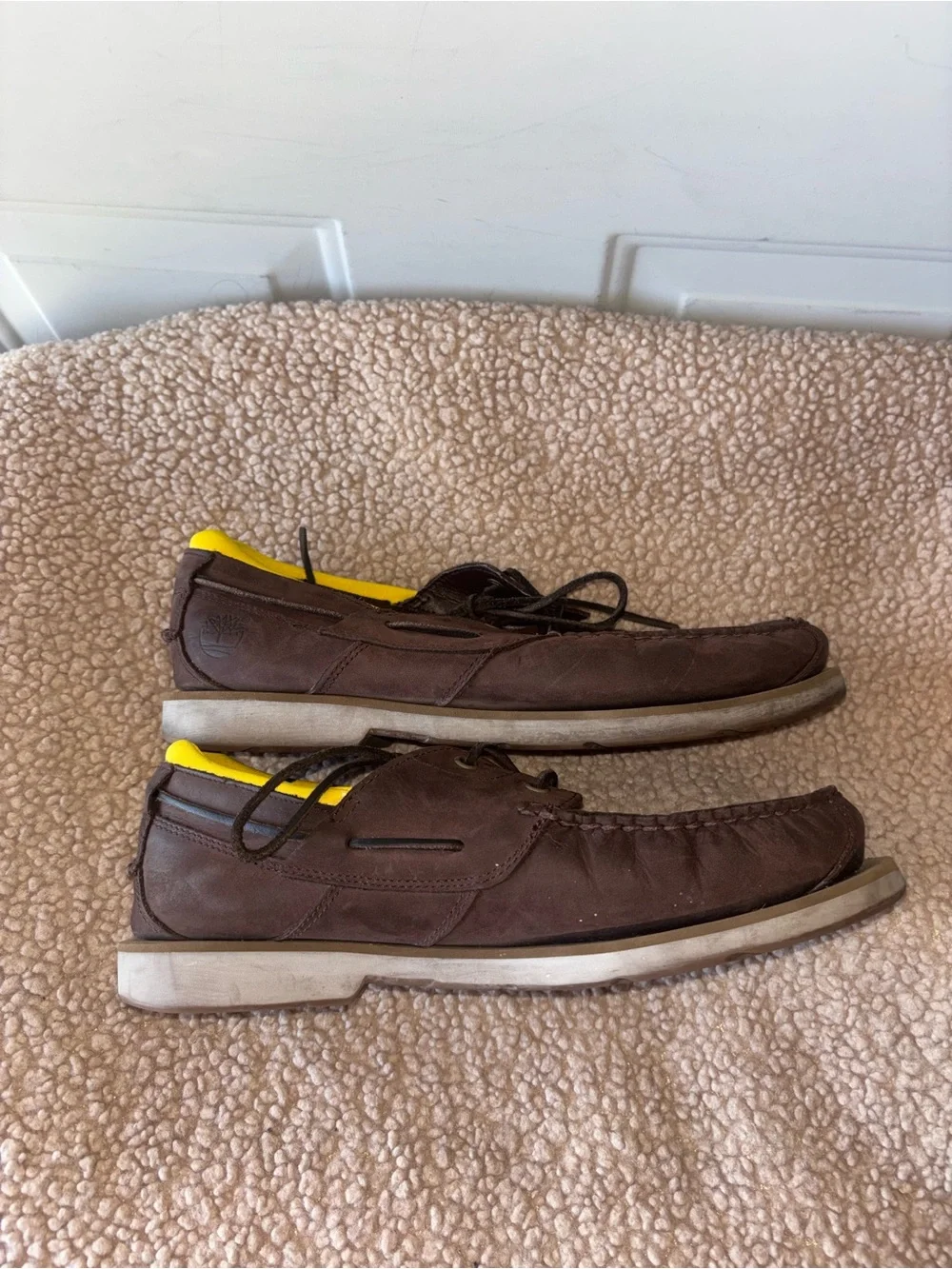 Timberland brown suede boat shoes size 10.5 M